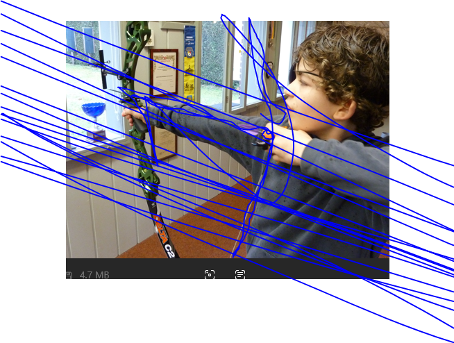 Detailfoto bij het schieten